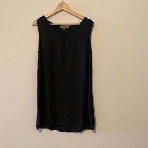 Flax Black Sleeveless Tank Top